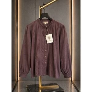 NWT: Ex Voto Olivia Long Sleeve Glous in Plum Size M